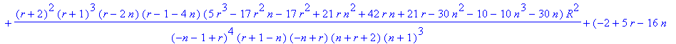 rec[1,0] := N-(r+1)^2*(10*r-20*n+102*r*n-140*n^2-15*r^2-13*r^3-300*n^3+44*r^4-260*n^4-28*r^2*n+252*r*n^2-193*r^3*n+223*r^2*n^2+118*r*n^3+10*r^6-36*r^5-80*n^5-81*r^5*n+253*r^4*n^2+232*r^4*n-552*r^3*n^2+...